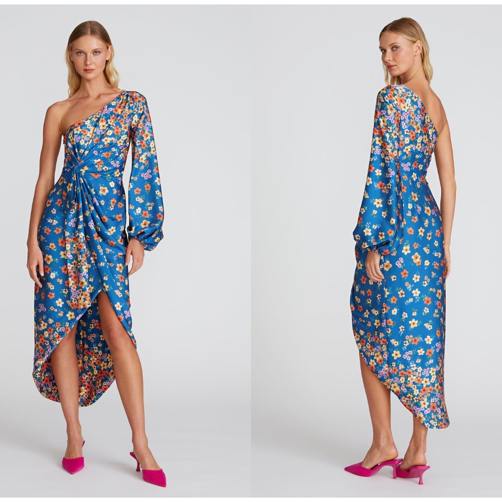 Amur • Atara One Shoulder Floral Dress
